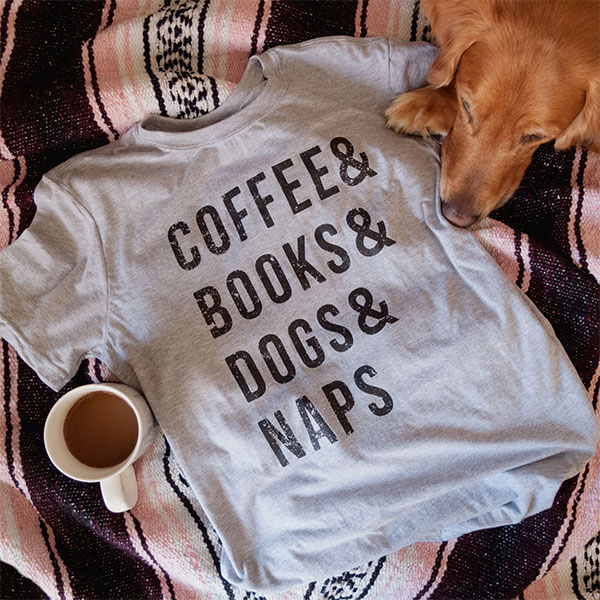 Amazon feature showing a cofee themed tshirt