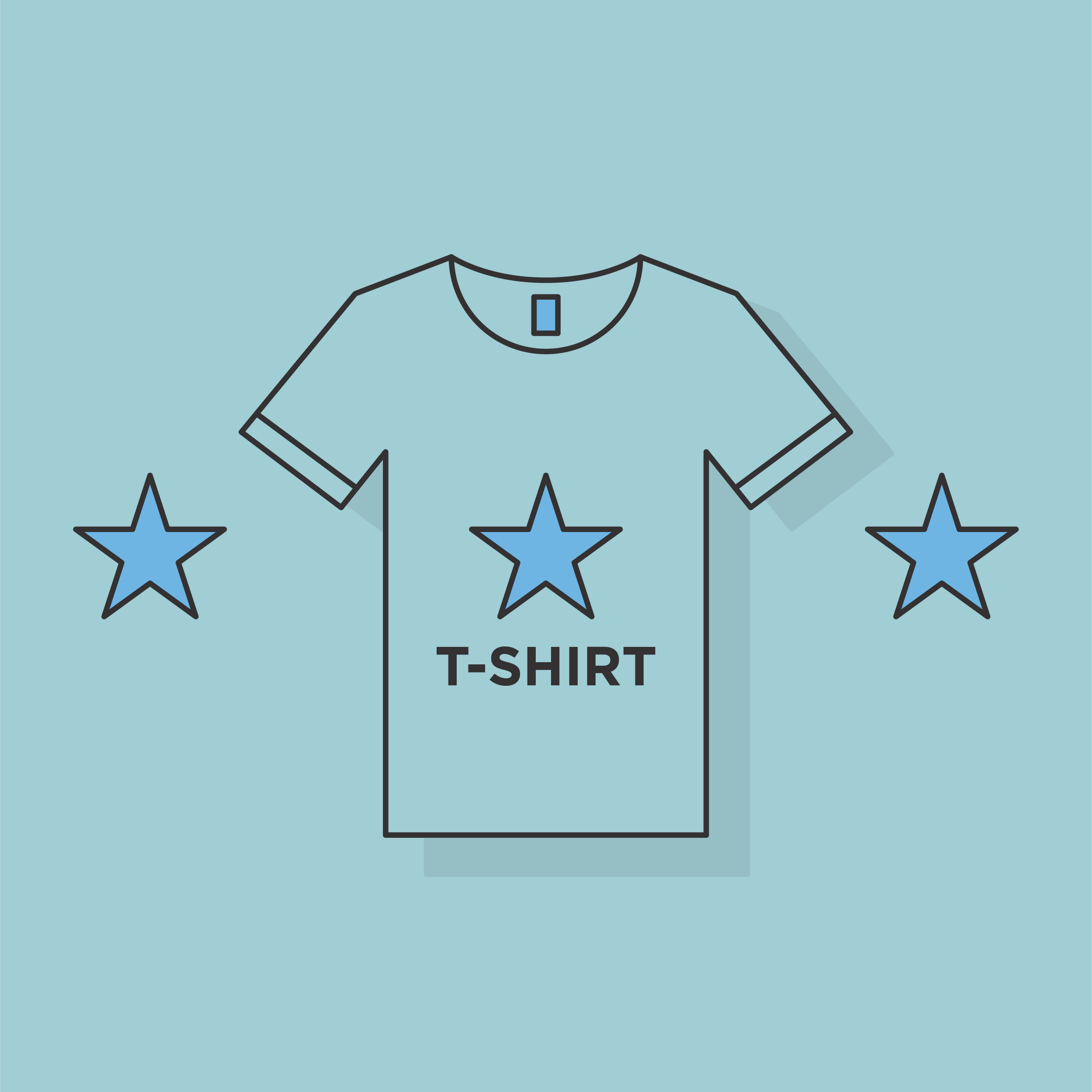 T-Shirt illustration with stars