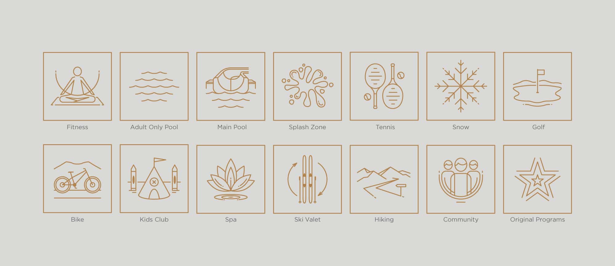 Tahoe Mountain Club icons and visual identity